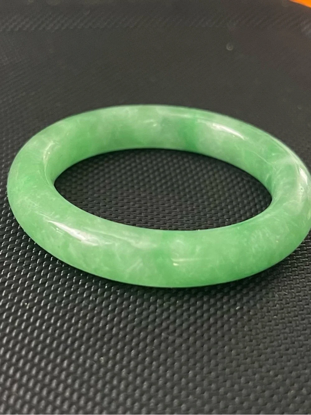 Green Jade Bangle Bracelet - Baby Jewelry